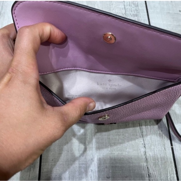 Kate Spade Leila Small Pebbled Leather Crossbody Bag In Quartz Pink - Picture 5 of 12